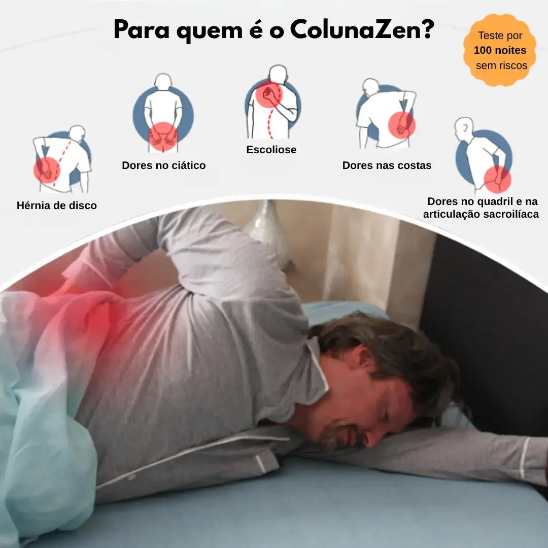 ColunaZen - Durma melhor e acorde sem dores nas costas e lombar, sem tratamentos caros